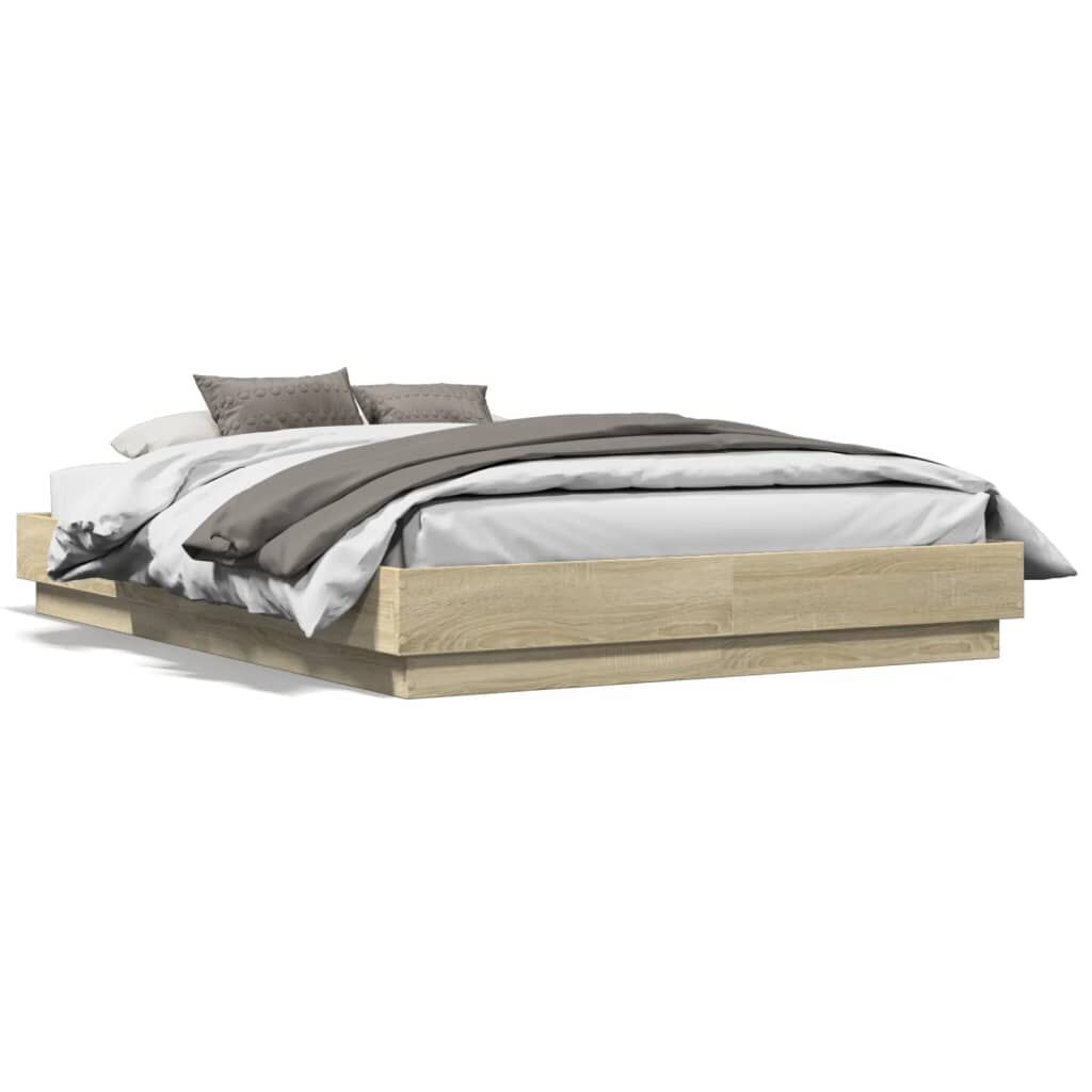 Bed Frame without Mattress Sonoma Oak 135x190 cm Bed Frame without Mattress Sonoma Oak 135x190 cm