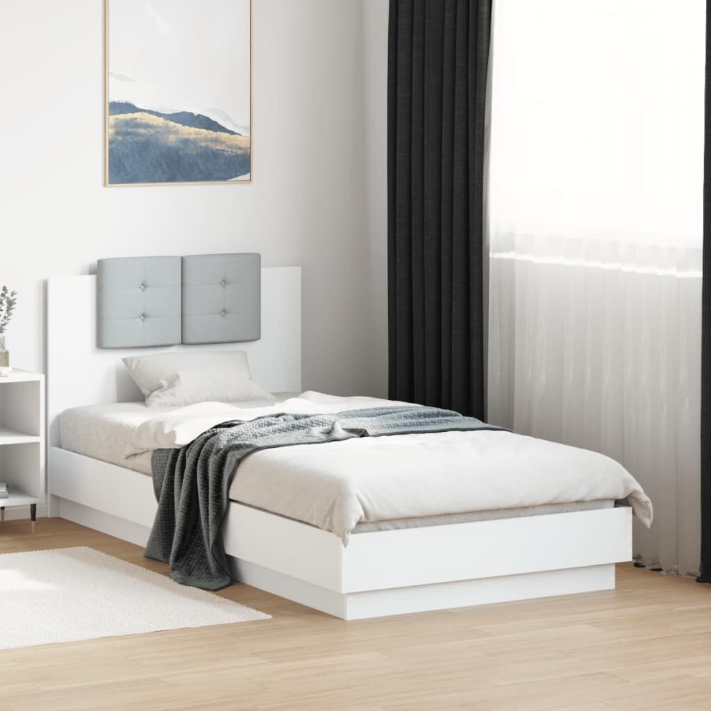 Bed Frame without Mattress White 90x190 cm Bed Frame without Mattress White 90x190 cm