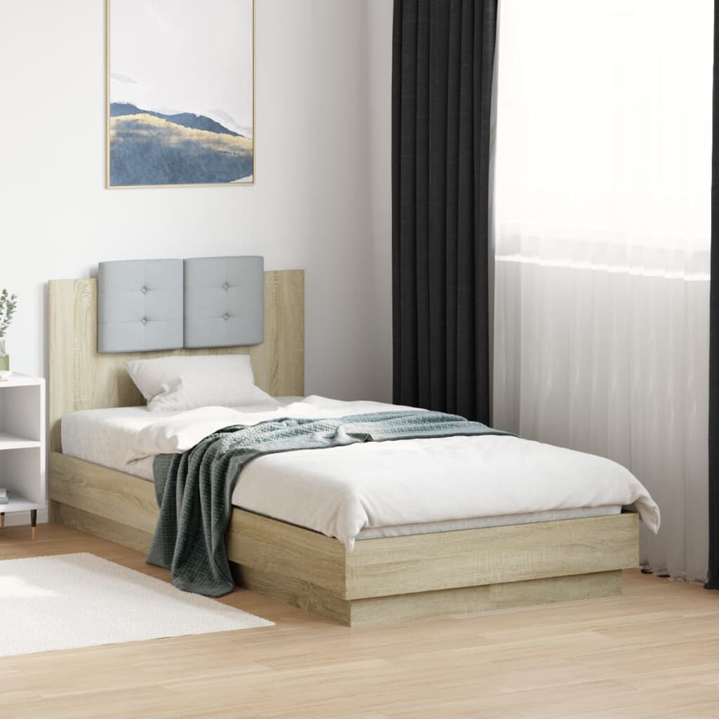 Bed Frame without Mattress Sonoma Oak 90x190 cm Bed Frame without Mattress Sonoma Oak 90x190 cm
