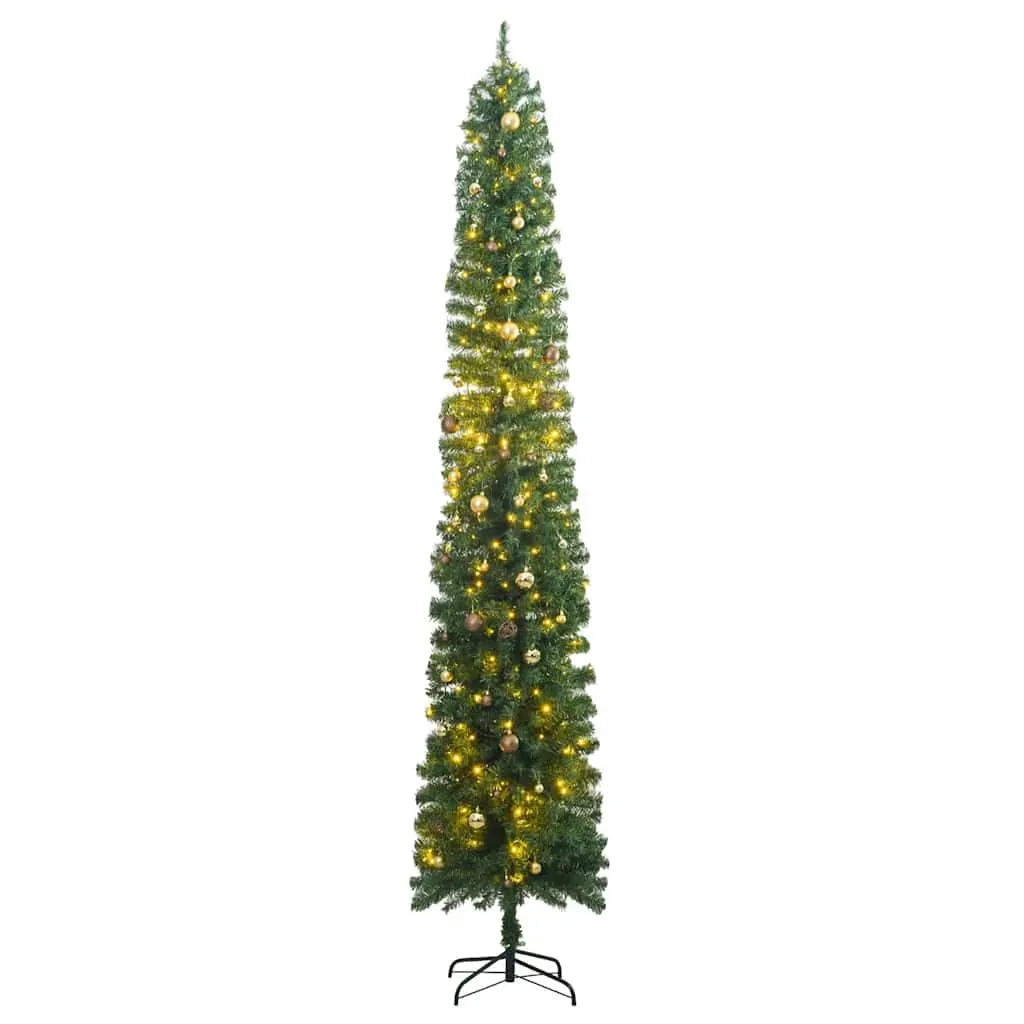 Slim Christmas Tree 300 LEDs & Ball Set 270 cm Slim Christmas Tree 300 LEDs & Ball Set 270 cm