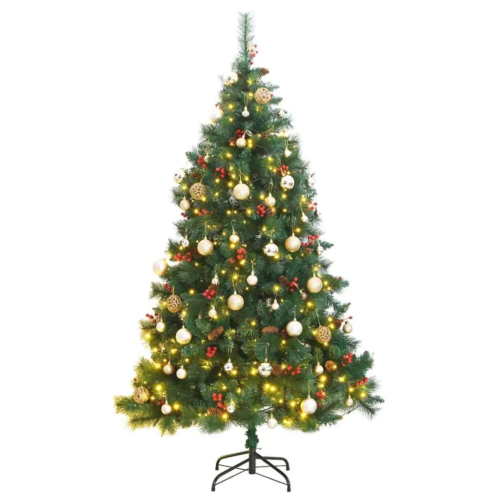 Artificial Hinged Christmas Tree with 300 LEDs & Ball Set 180 cm Artificial Hinged Christmas Tree with 300 LEDs & Ball Set 180 cm