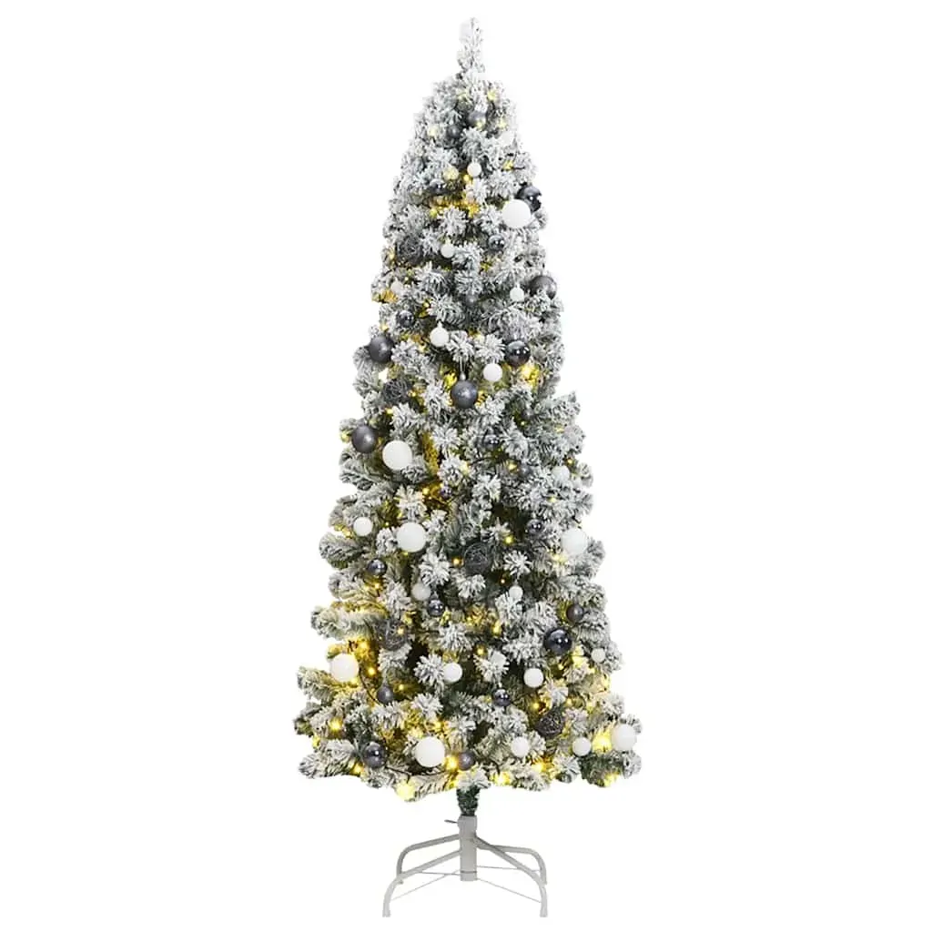 Artificial Hinged Christmas Tree with 300 LEDs & Ball Set 210 cm Artificial Hinged Christmas Tree with 300 LEDs & Ball Set 210 cm