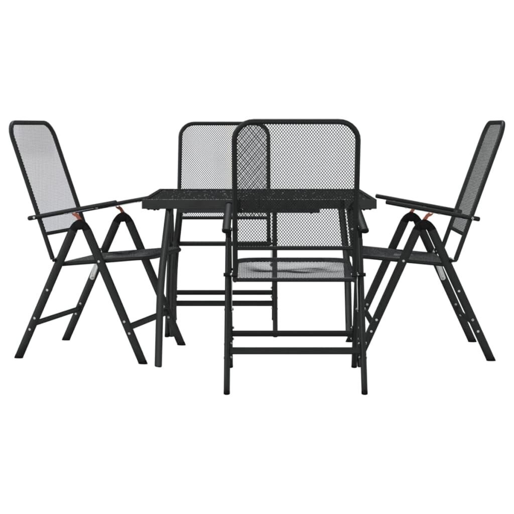 5 Piece Garden Dining Set Anthracite Metal Mesh 5 Piece Garden Dining Set Anthracite Metal Mesh