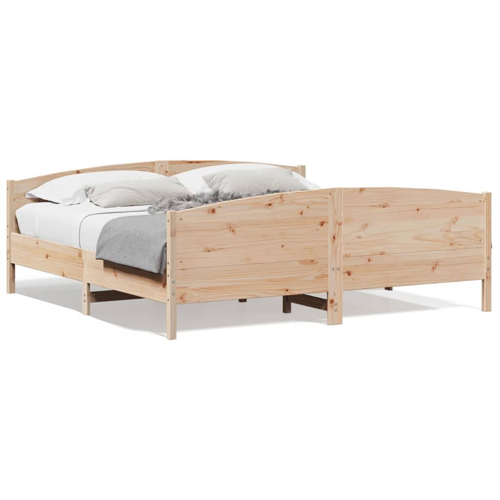 Bed Frame without Mattress 183x203 cm King Solid Wood Pine Bed Frame without Mattress 183x203 cm King Solid Wood Pine