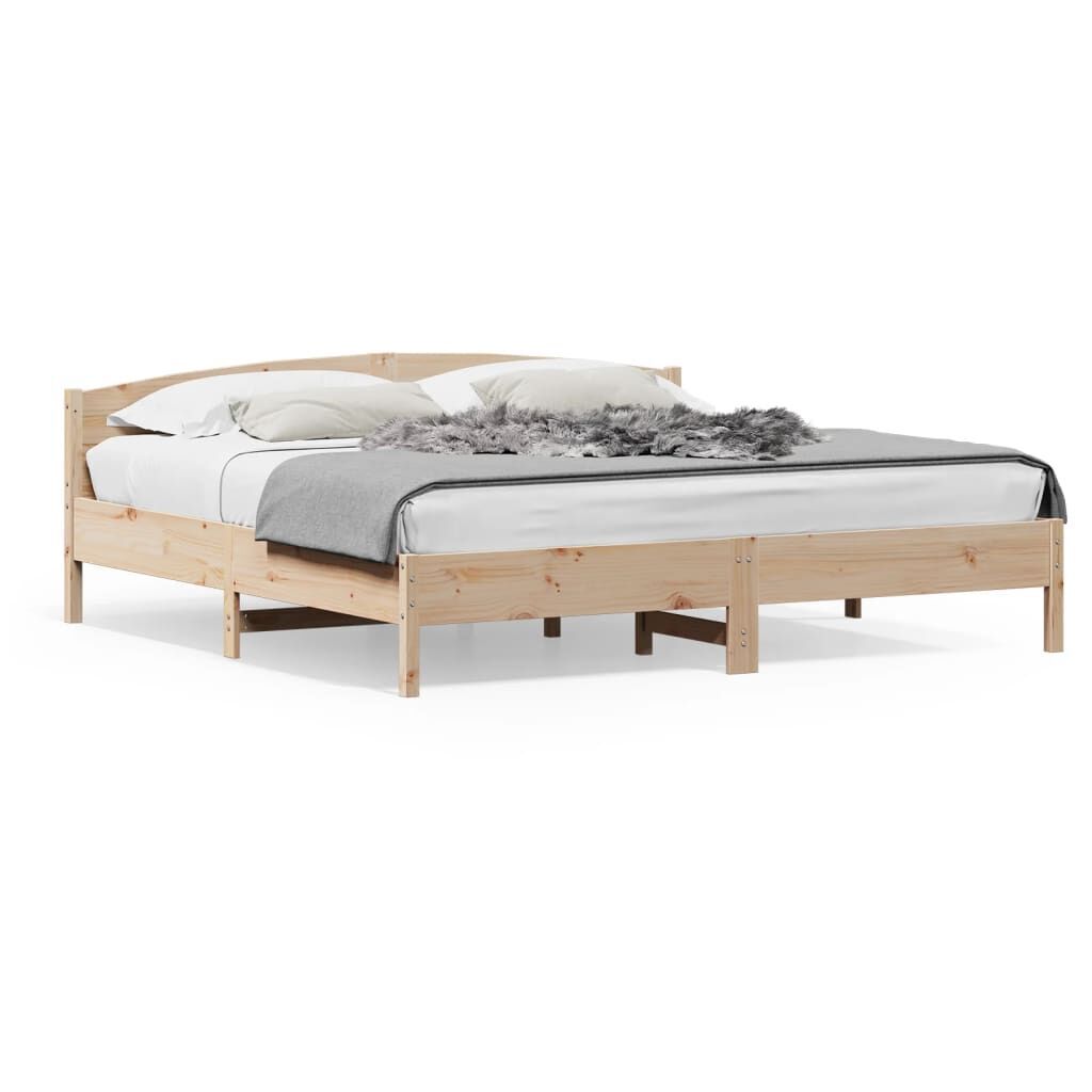 Bed Frame without Mattress 183x203 cm King Solid Wood Pine Bed Frame without Mattress 183x203 cm King Solid Wood Pine
