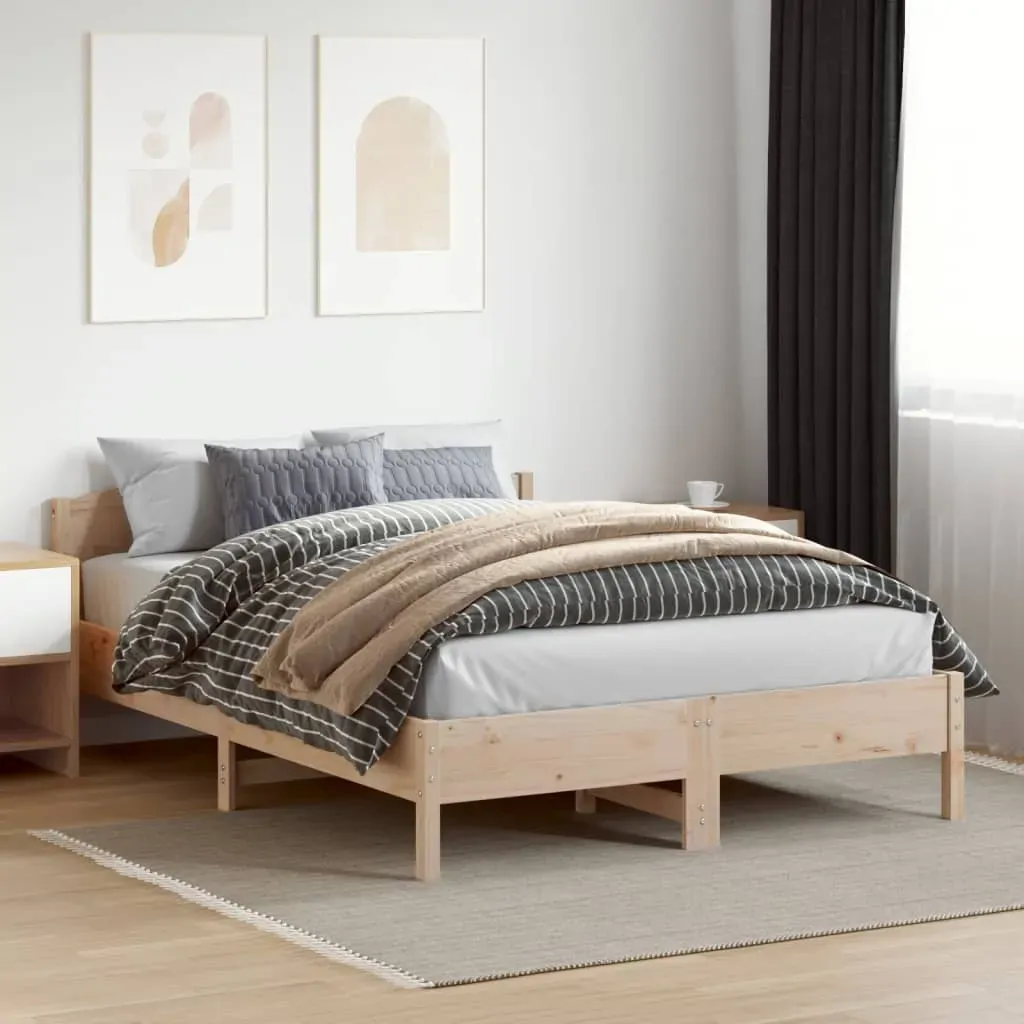 Bed Frame without Mattress 150x200 cm Solid Wood Pine Bed Frame without Mattress 150x200 cm Solid Wood Pine
