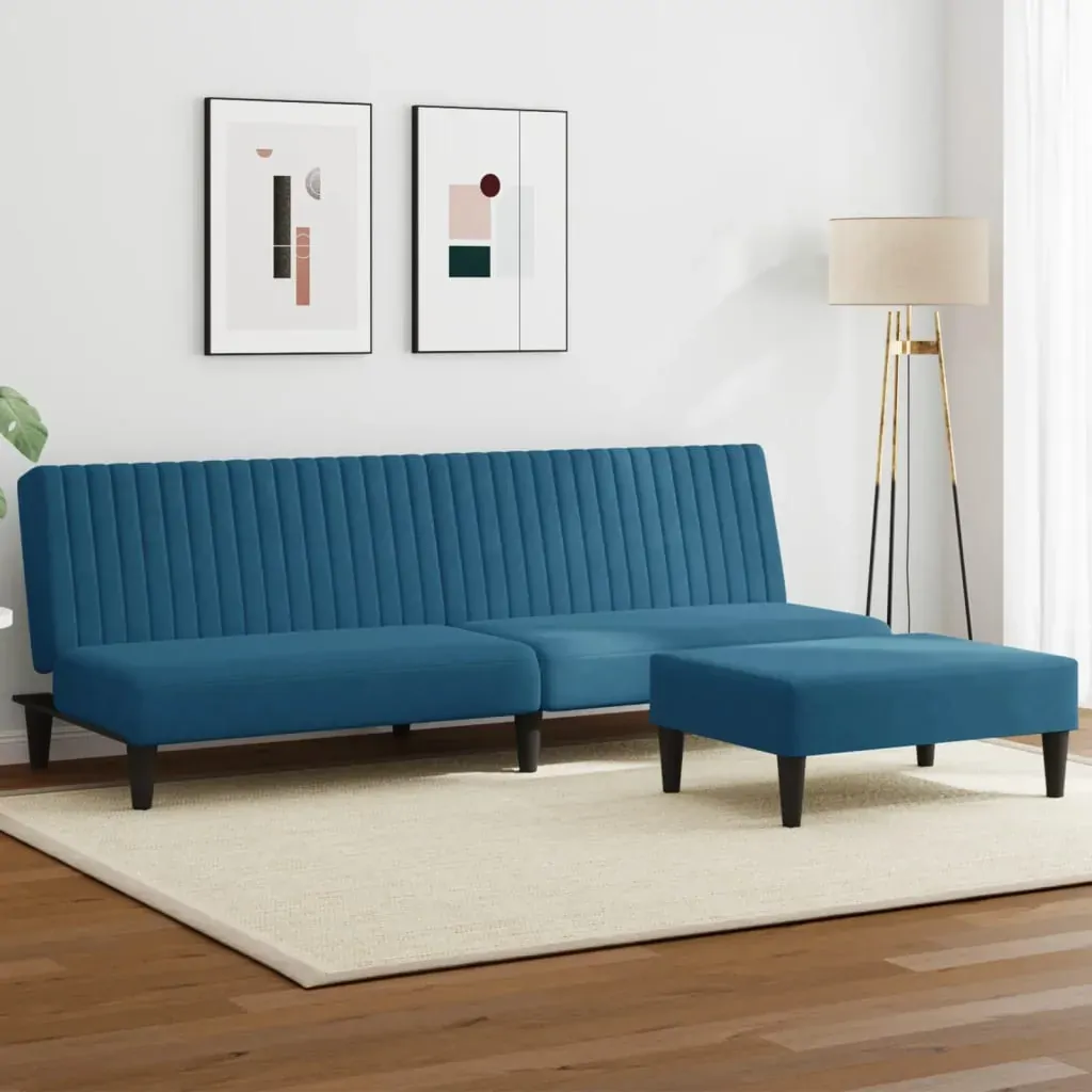 2 Piece Sofa Set Blue Velvet 2 Piece Sofa Set Blue Velvet