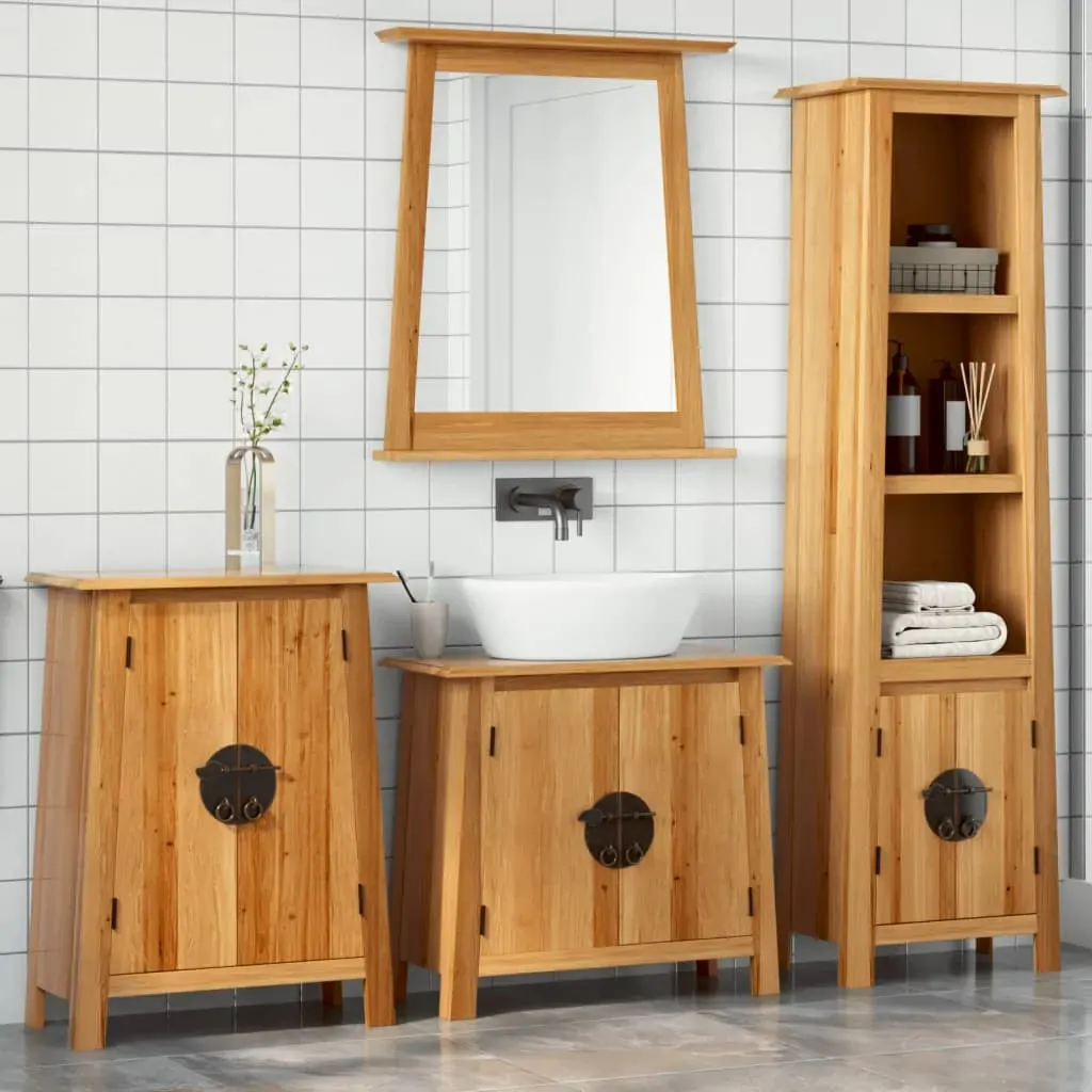 4 Piece Bathroom Furniture Set Solid Wood Pine 4 Piece Bathroom Furniture Set Solid Wood Pine