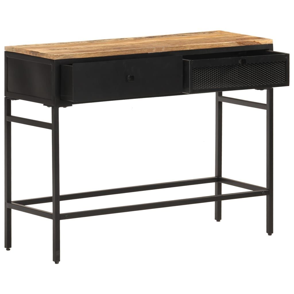 Sideboard 100x35x77 cm Solid Rough Mango Wood Sideboard 100x35x77 cm Solid Rough Mango Wood