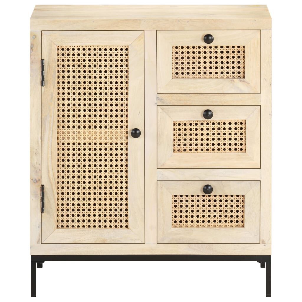 Sideboard 60x35x70 cm Solid Mango Wood and Natural Cane Sideboard 60x35x70 cm Solid Mango Wood and Natural Cane