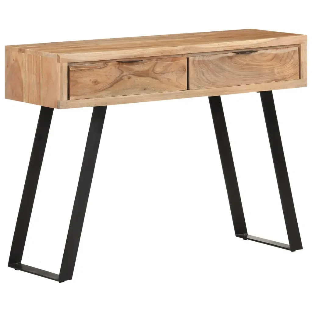 Console Table 100x35x76 cm Solid Acacia Wood with Live Edges Console Table 100x35x76 cm Solid Acacia Wood with Live Edges