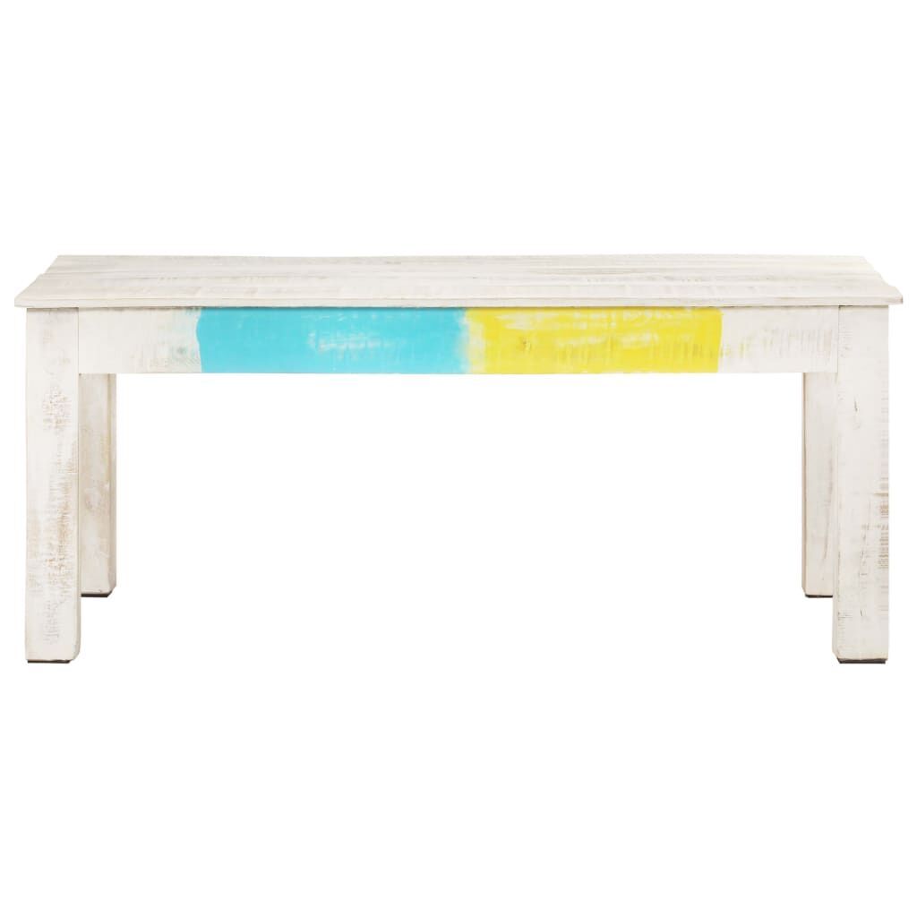 Coffee Table White 110x60x45 cm Solid Mango Wood Coffee Table White 110x60x45 cm Solid Mango Wood