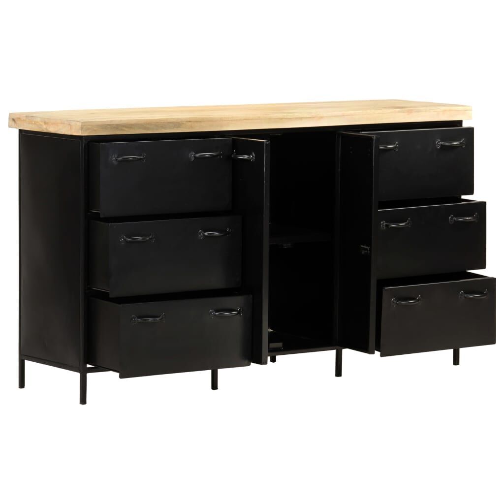 Sideboard 140x38x76 cm Rough Mango Wood Sideboard 140x38x76 cm Rough Mango Wood