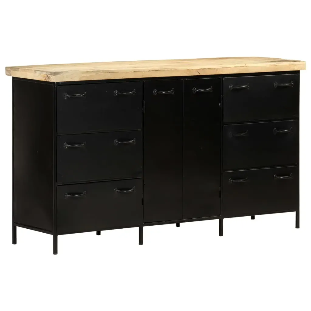 Sideboard 140x38x76 cm Rough Mango Wood Sideboard 140x38x76 cm Rough Mango Wood