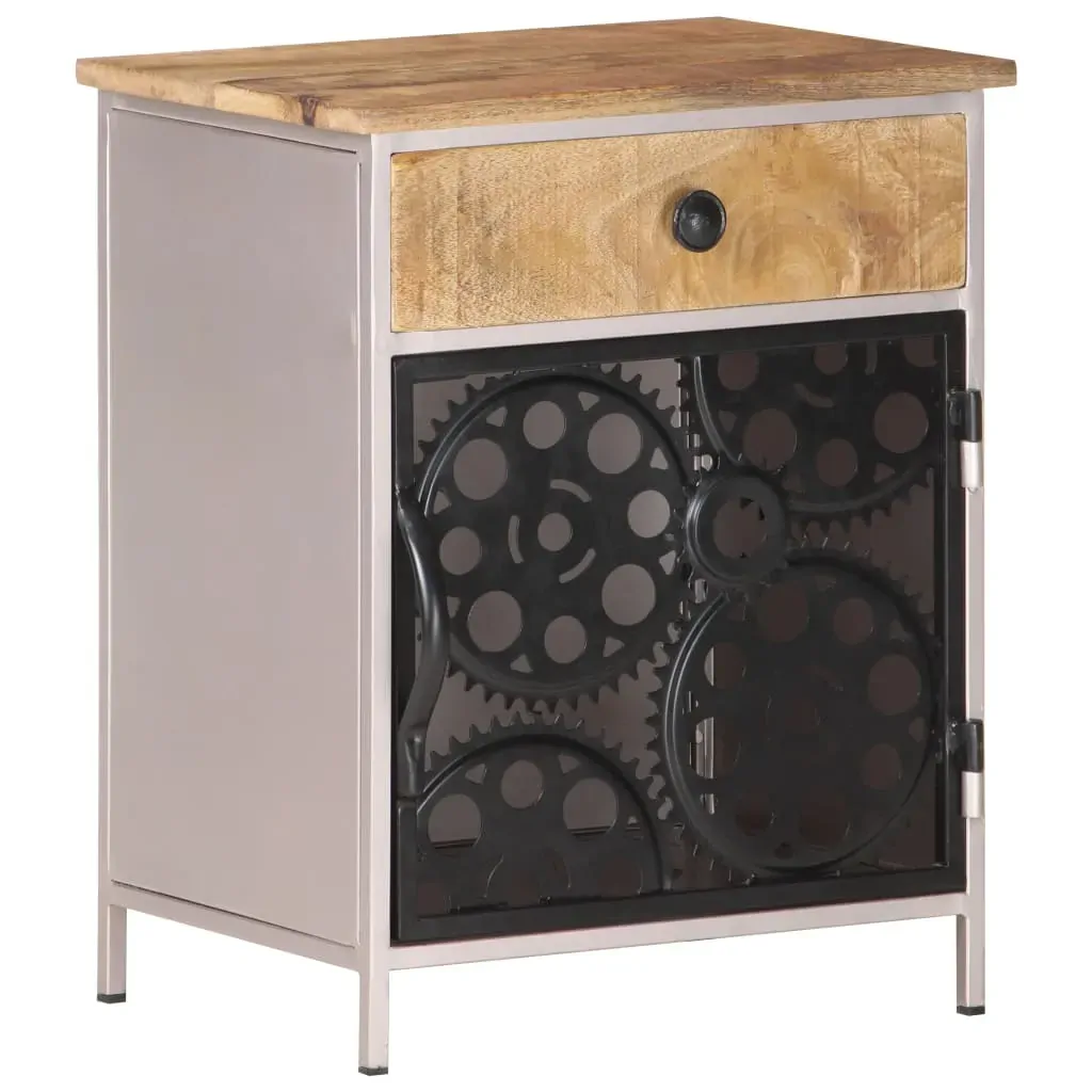 Bedside Cabinet 40x30x50 cm Rough Mango Wood Bedside Cabinet 40x30x50 cm Rough Mango Wood