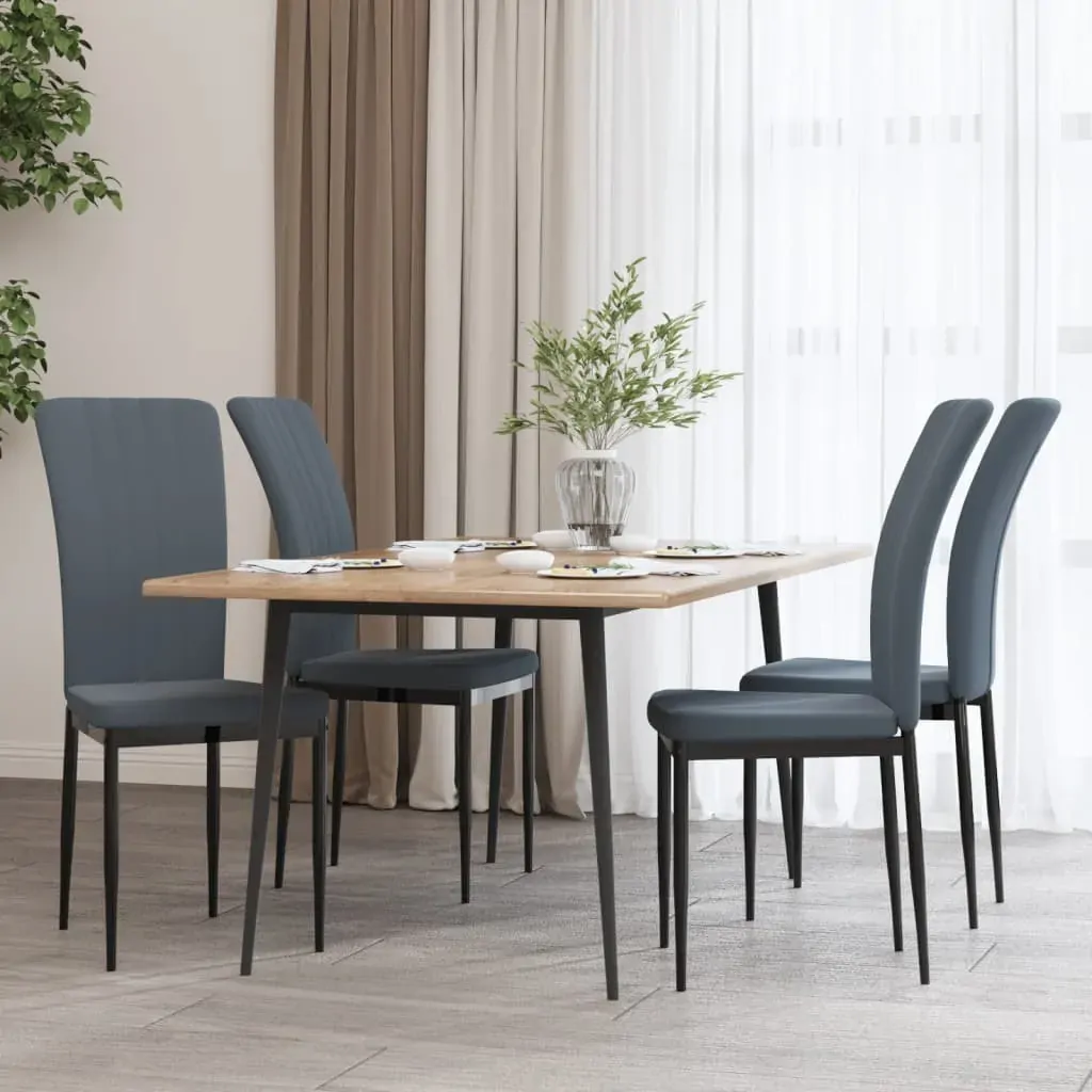 Dining Chairs 4 pcs Dark Grey Velvet Dining Chairs 4 pcs Dark Grey Velvet