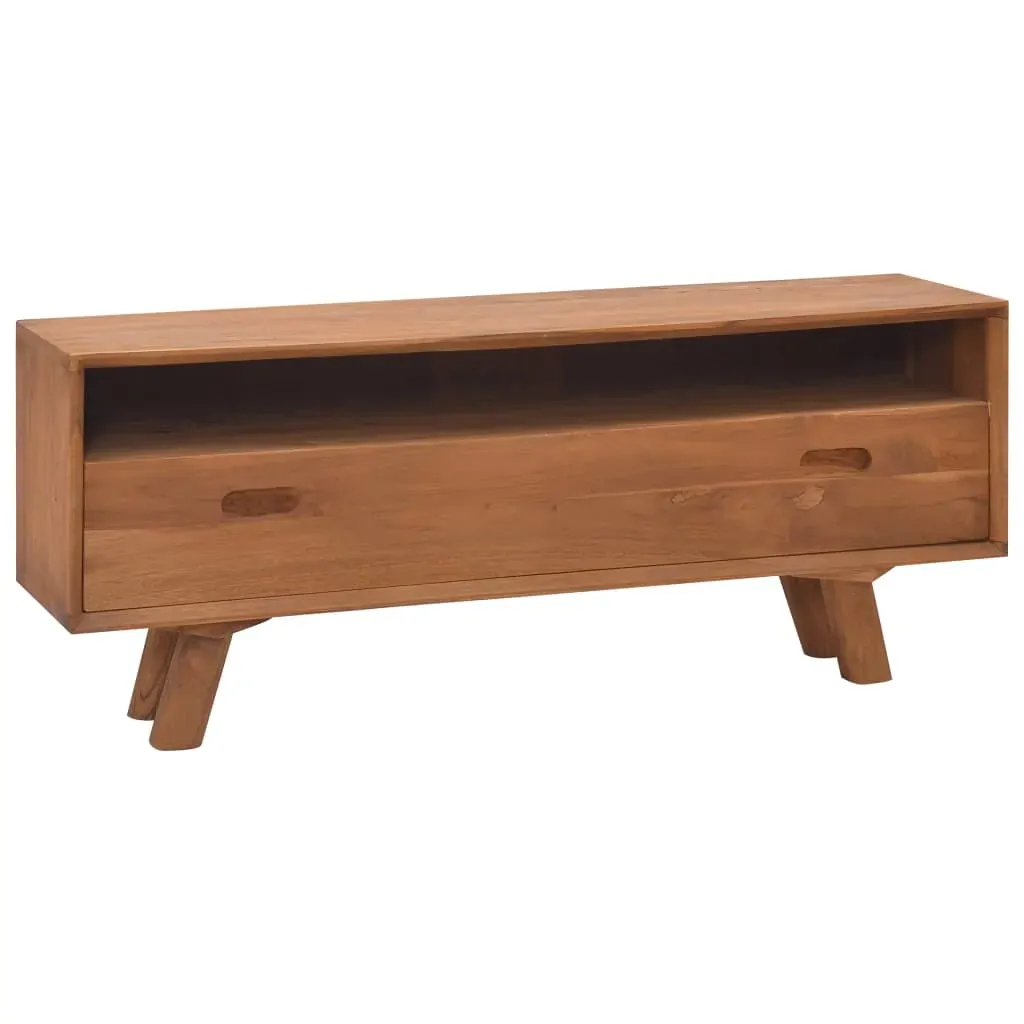 TV Cabinet 110x30x45 cm Solid Teak Wood TV Cabinet 110x30x45 cm Solid Teak Wood