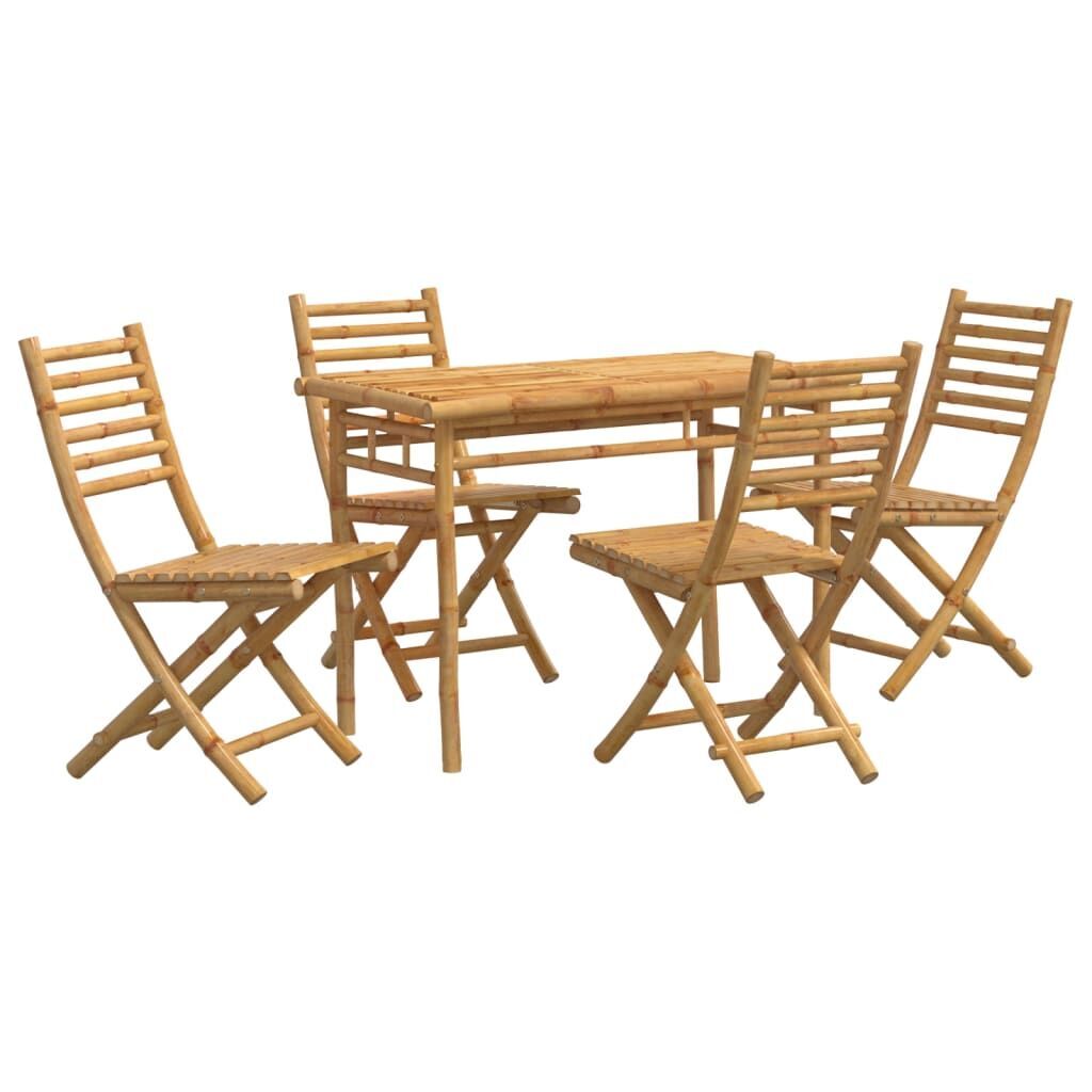 5 Piece Garden Dining Set Bamboo 5 Piece Garden Dining Set Bamboo