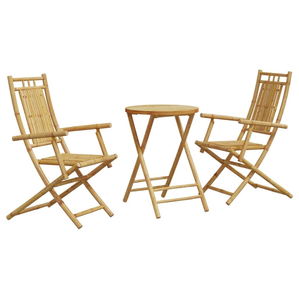 3 Piece Bistro Set Bamboo 3 Piece Bistro Set Bamboo