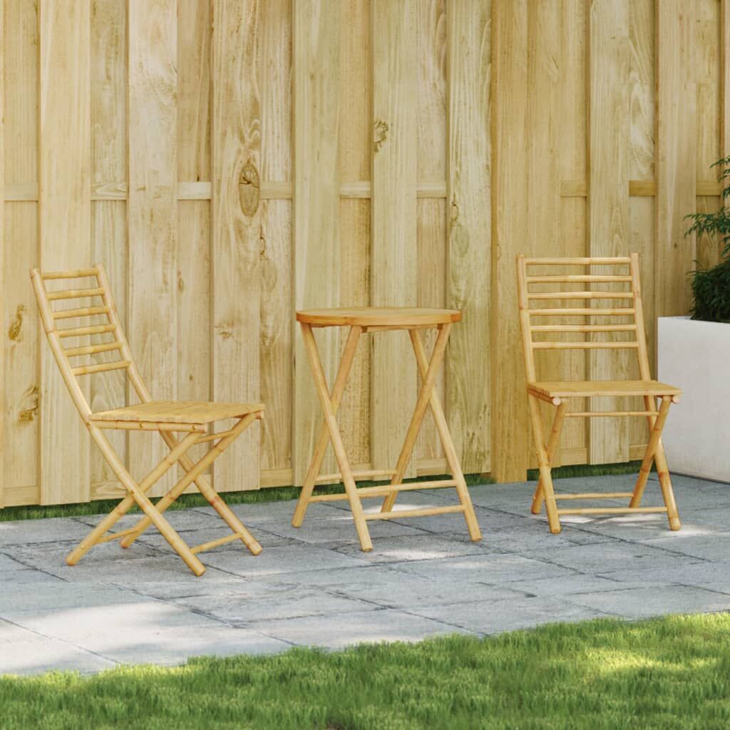 3 Piece Bistro Set Bamboo 3 Piece Bistro Set Bamboo