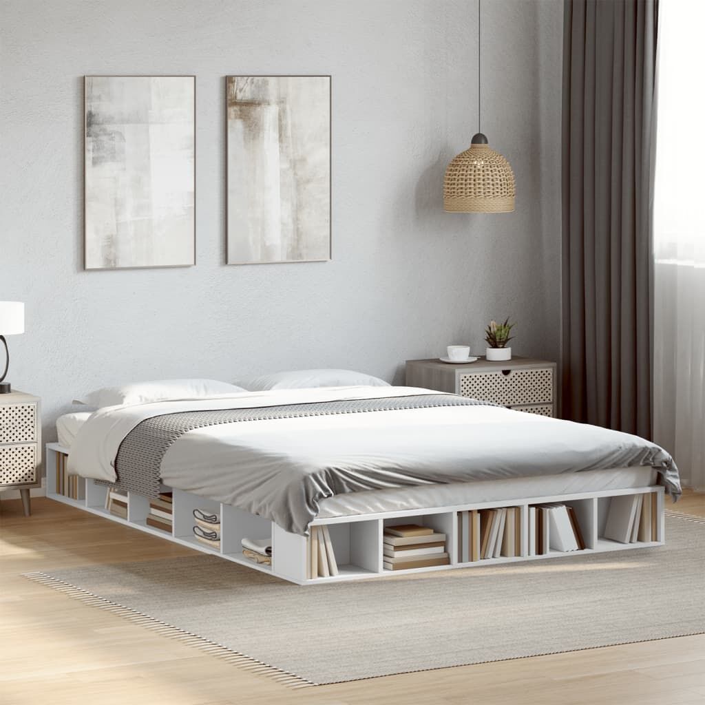 Bed Frame without Mattress White 150x200 cm Bed Frame without Mattress White 150x200 cm
