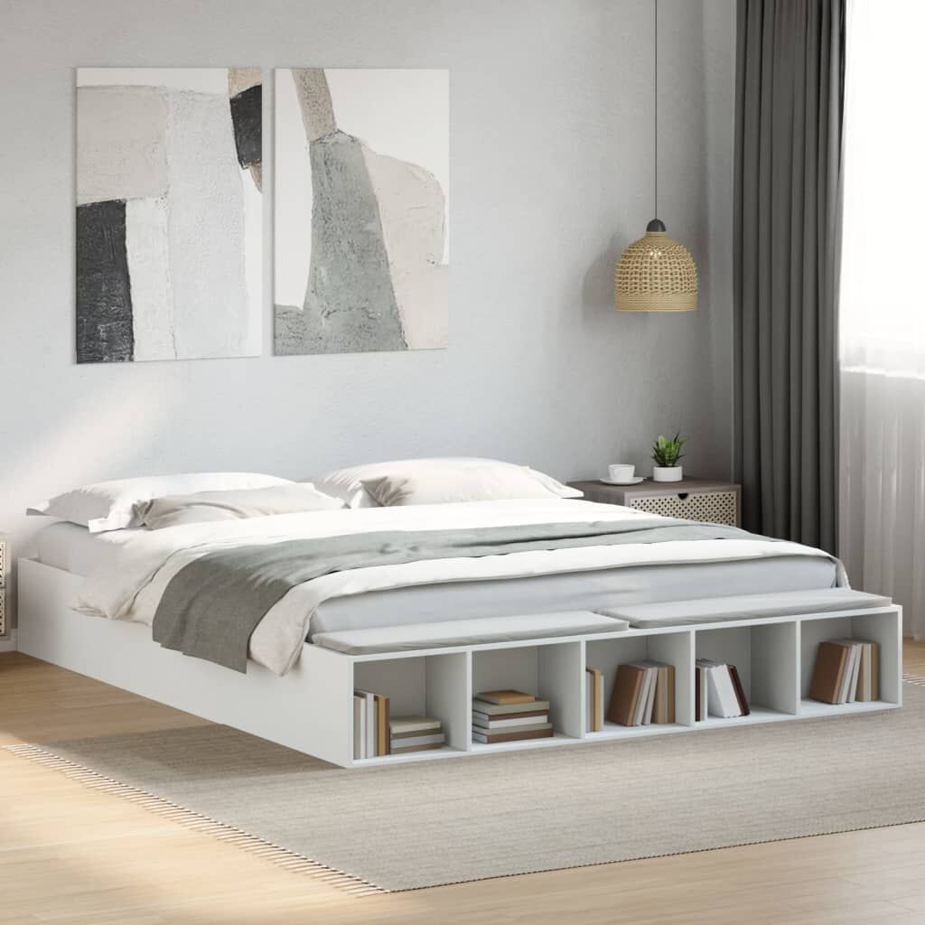 Bed Frame without Mattress White 183x203 cm King Bed Frame without Mattress White 183x203 cm King