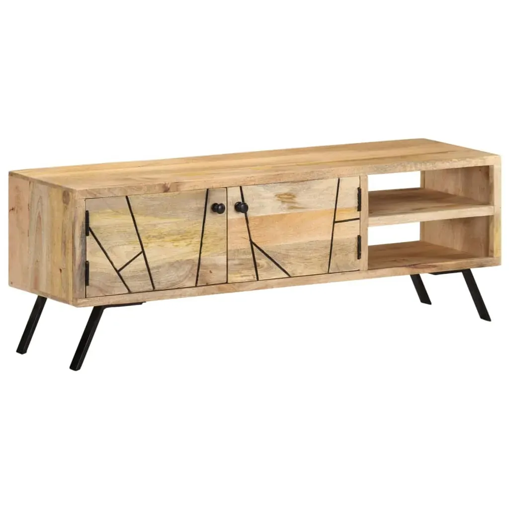 TV Cabinet 110x30x40 cm Solid Mango Wood TV Cabinet 110x30x40 cm Solid Mango Wood