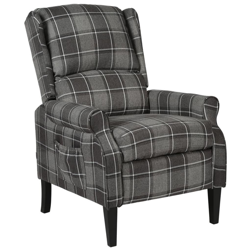 Reclining Chair Grey Fabric Reclining Chair Grey Fabric
