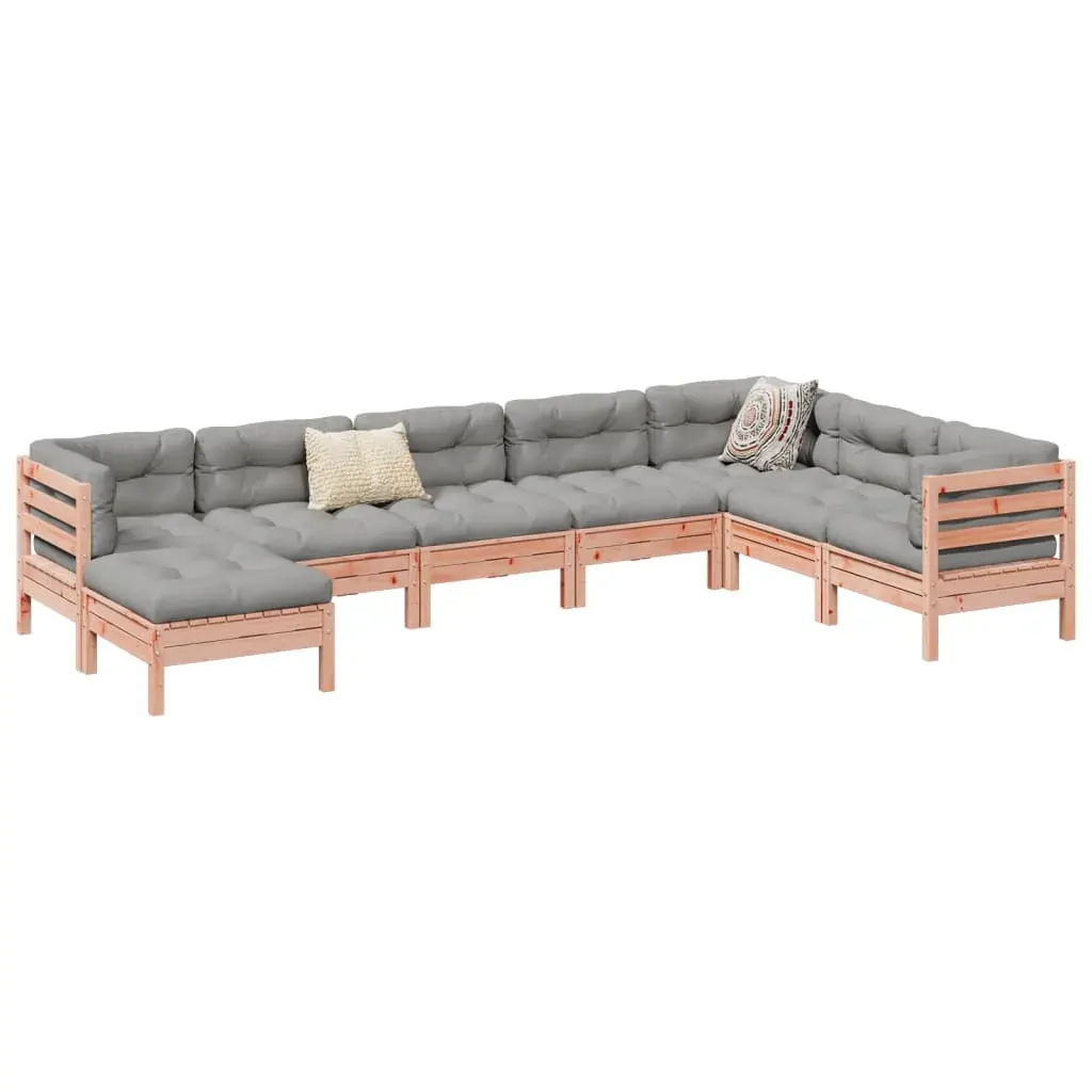 8 Piece Garden Sofa Set with Cushions Solid Wood Douglas Fir 8 Piece Garden Sofa Set with Cushions Solid Wood Douglas Fir