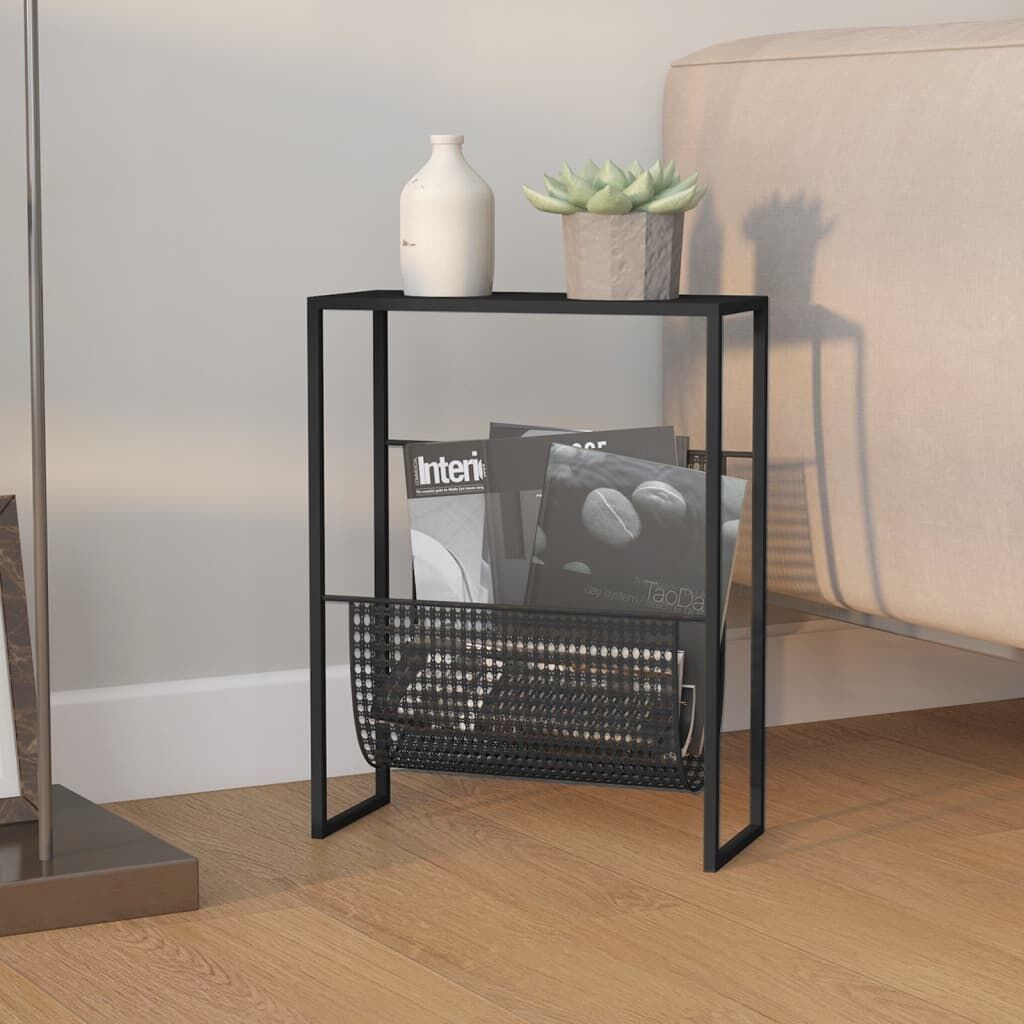 Magazine Rack Black 35x15x45 cm Steel Magazine Rack Black 35x15x45 cm Steel