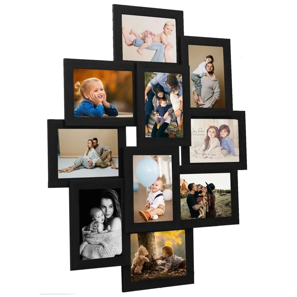 Collage Photo Frame for Picture 10 pcs 10x15 cm Black MDF Collage Photo Frame for Picture 10 pcs 10x15 cm Black MDF