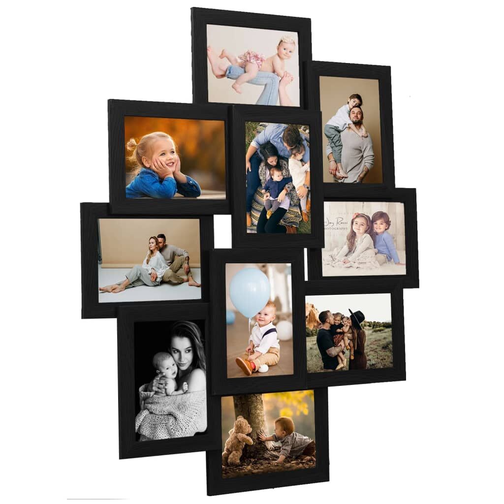 Collage Photo Frame for Picture 10 pcs 13x18 cm Black MDF Collage Photo Frame for Picture 10 pcs 13x18 cm Black MDF