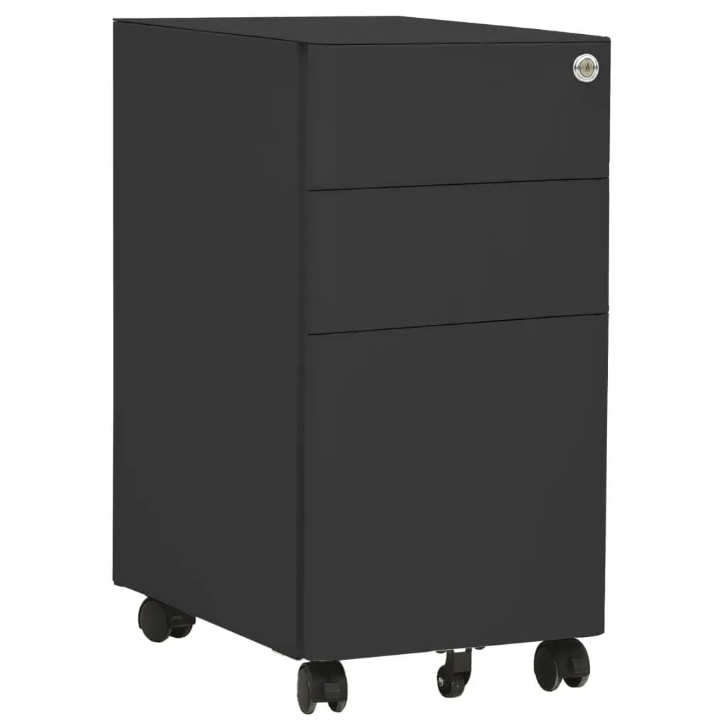 Mobile File Cabinet Anthracite 30x45x59 cm Steel Mobile File Cabinet Anthracite 30x45x59 cm Steel