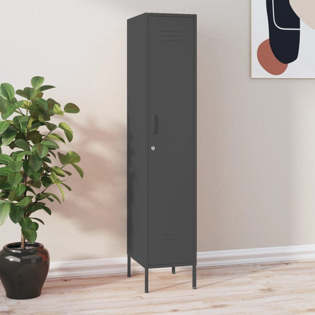 Locker Cabinet Anthracite 35x46x180 cm Steel Locker Cabinet Anthracite 35x46x180 cm Steel