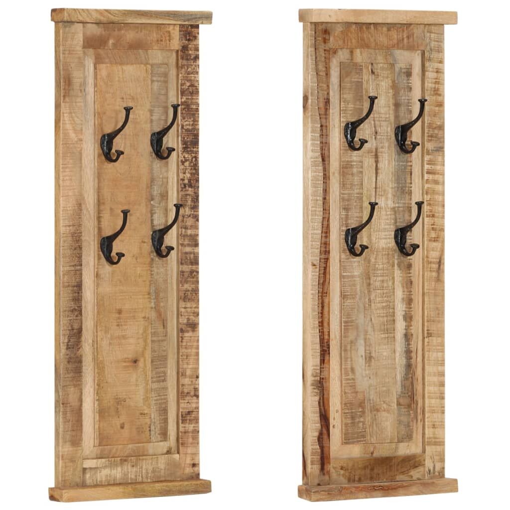Coat Racks 2 pcs Solid Wood Mango 38x100 cm Coat Racks 2 pcs Solid Wood Mango 38x100 cm