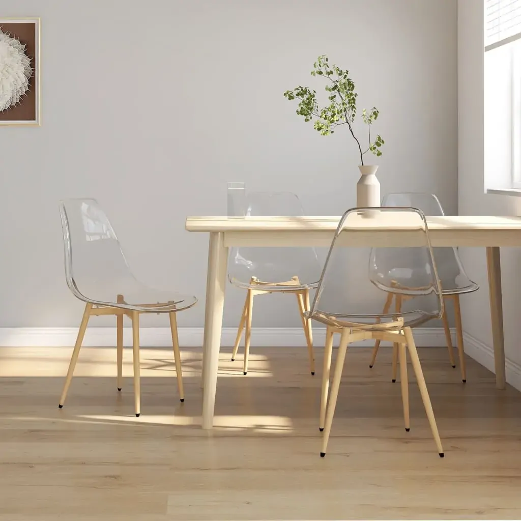 Dining Chairs 4 pcs Transparent PET Dining Chairs 4 pcs Transparent PET