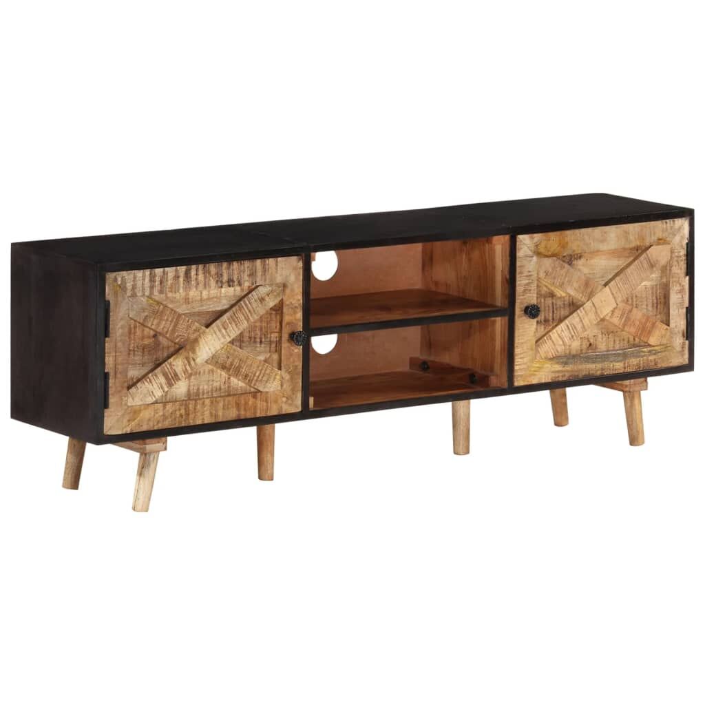 TV Cabinet 140x30x46 cm Rough Mango Wood and Solid Wood Acacia TV Cabinet 140x30x46 cm Rough Mango Wood and Solid Wood Acacia