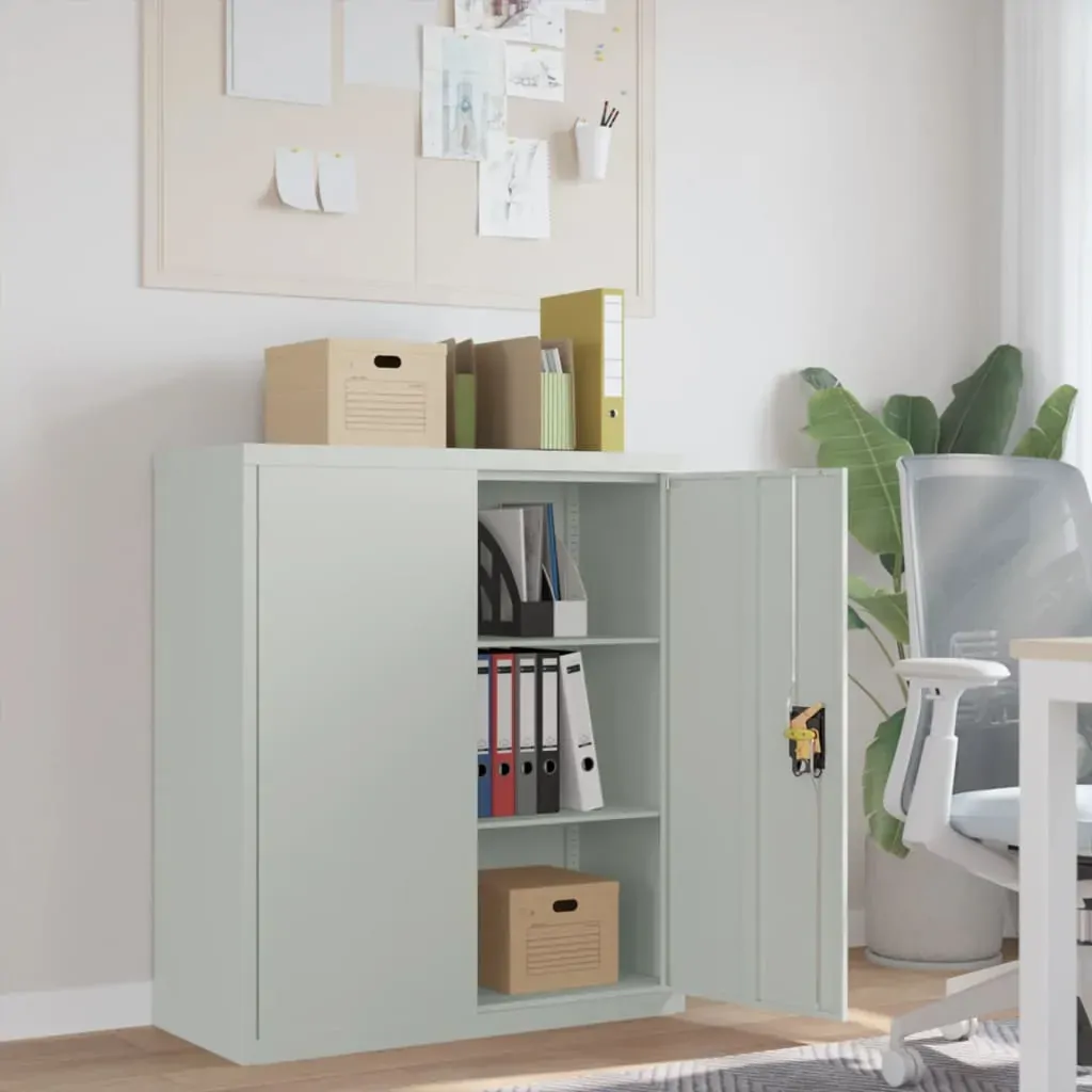File Cabinet Light Grey 90x40x105 cm Steel File Cabinet Light Grey 90x40x105 cm Steel