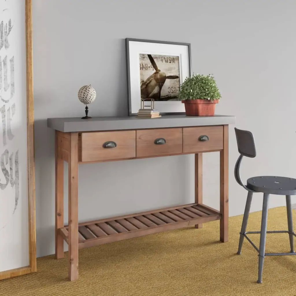 Console Table 110x35x80 cm Solid Wood Fir Console Table 110x35x80 cm Solid Wood Fir