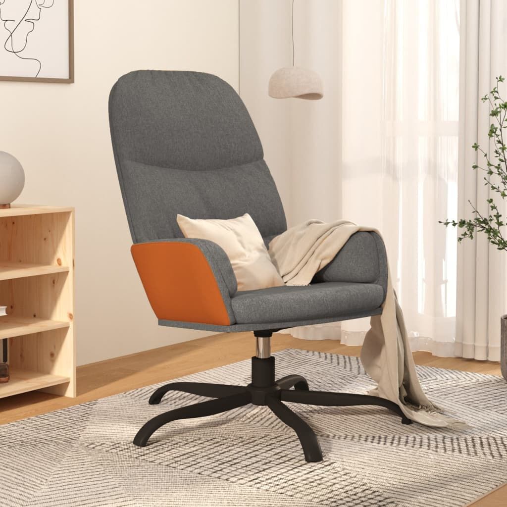 Relaxing Chair Light Grey Fabric Relaxing Chair Light Grey Fabric