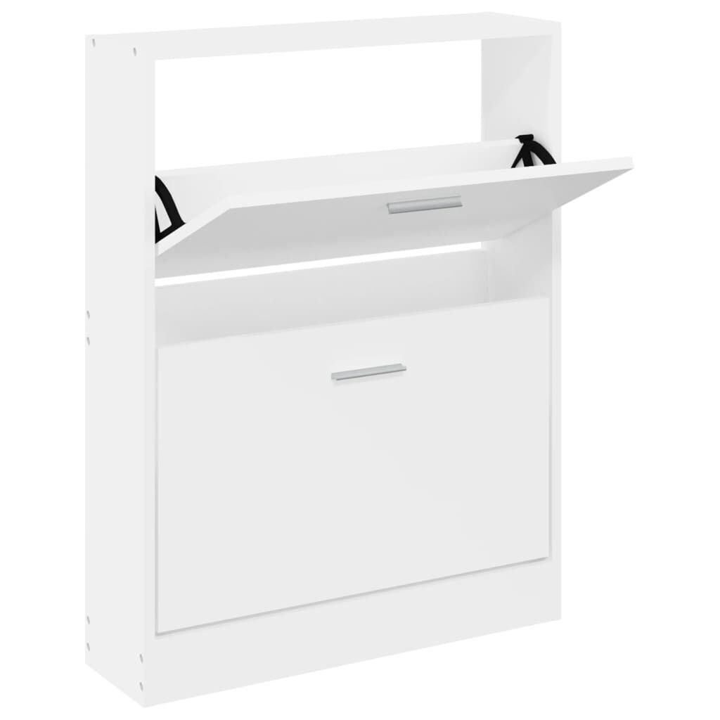 Shoe Cabinet White 59x17x81 cm Engineered Wood Shoe Cabinet White 59x17x81 cm Engineered Wood