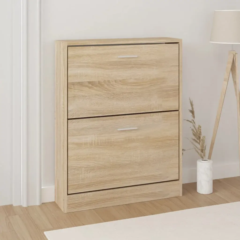 Shoe Cabinet Oak 59x17x81 cm Engineered Wood Shoe Cabinet Oak 59x17x81 cm Engineered Wood