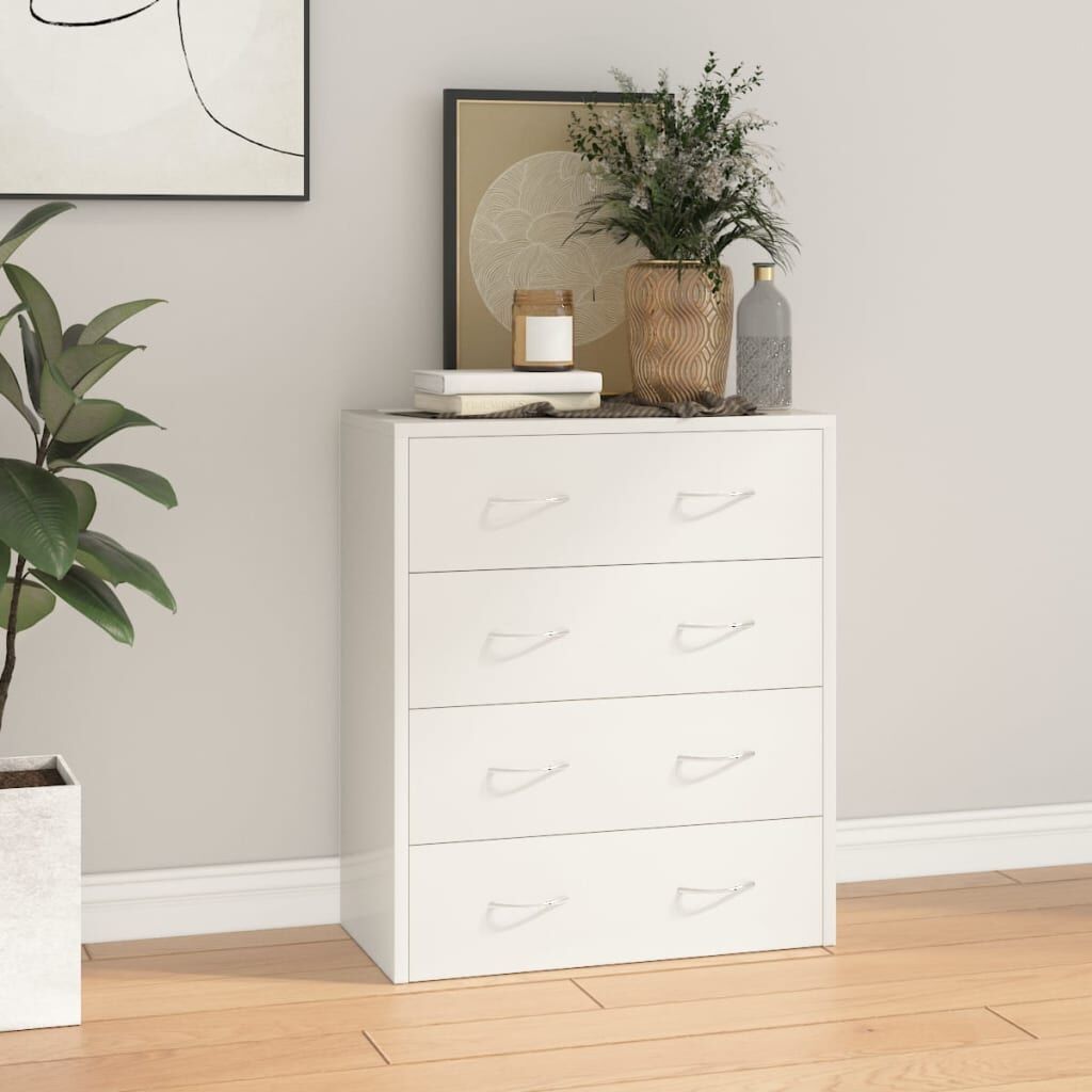 Sideboard with 4 Drawers 60x30.5x71 cm High Gloss White Sideboard with 4 Drawers 60x30.5x71 cm High Gloss White