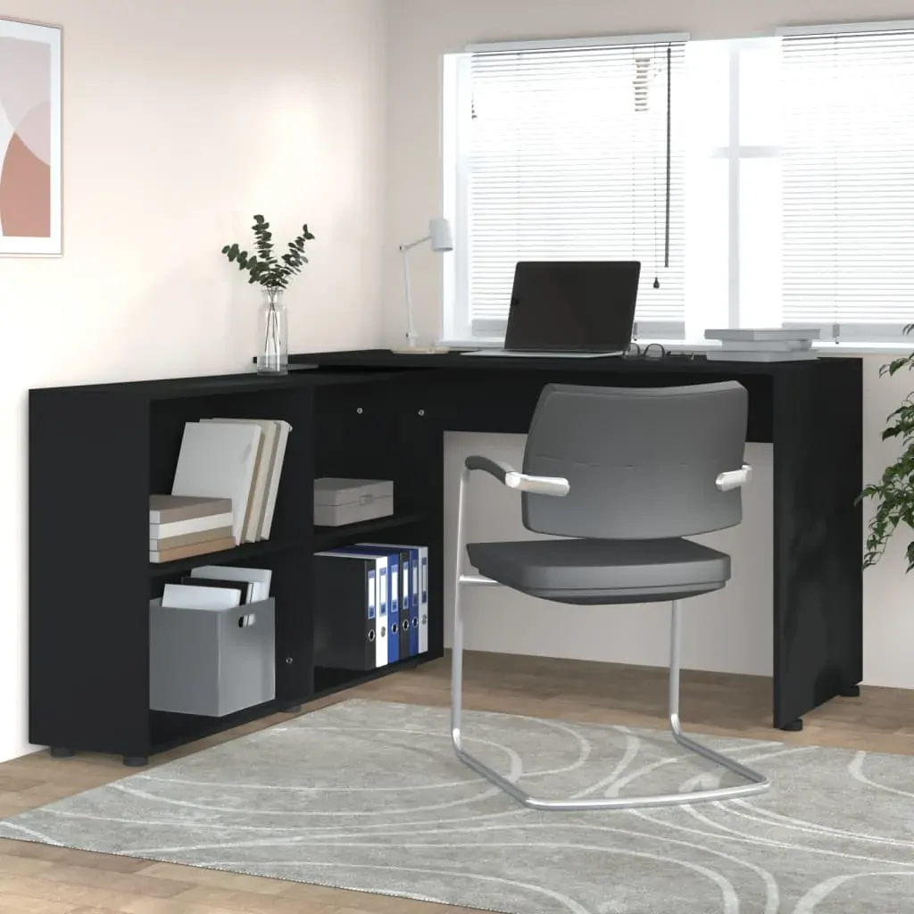 Corner Desk Black Engineered Wood Corner Desk Black Engineered Wood