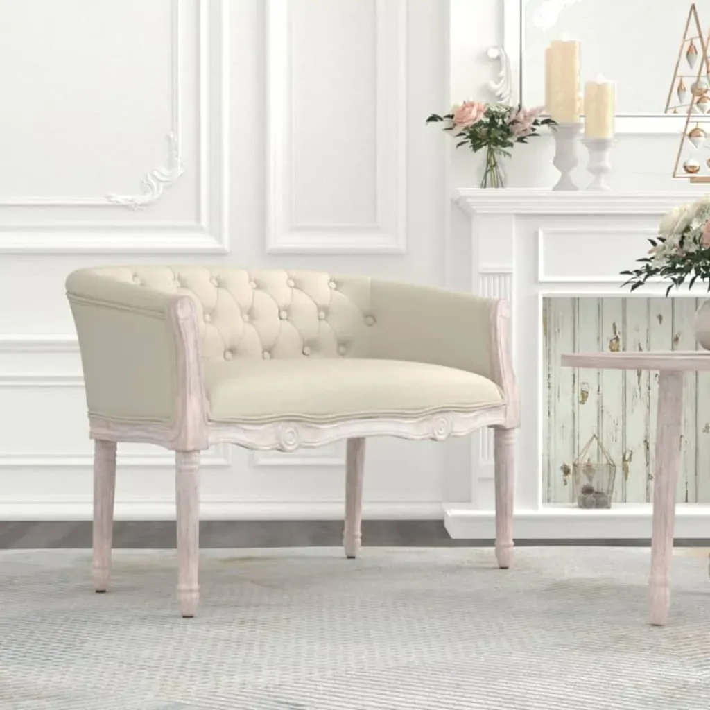 Bench 98x56x69 cm Linen Bench 98x56x69 cm Linen