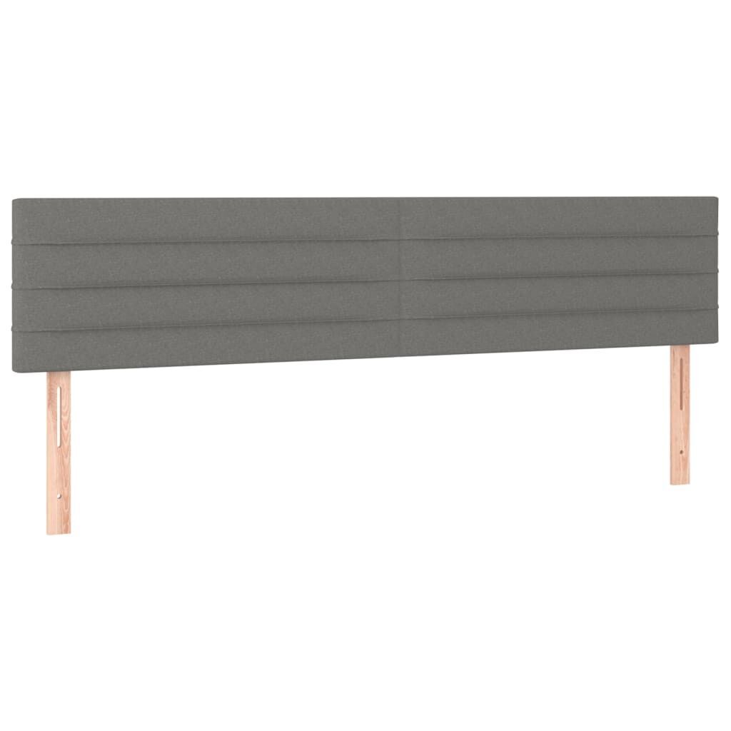 Headboards 2 pcs Dark Grey 100 cm Fabric Headboards 2 pcs Dark Grey 100 cm Fabric