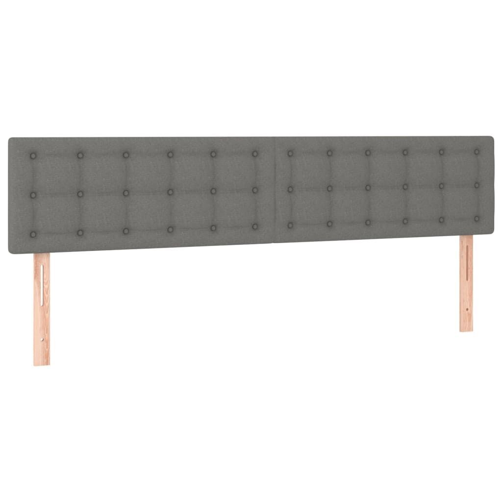Headboards 2 pcs Dark Grey 100 cm Fabric Headboards 2 pcs Dark Grey 100 cm Fabric