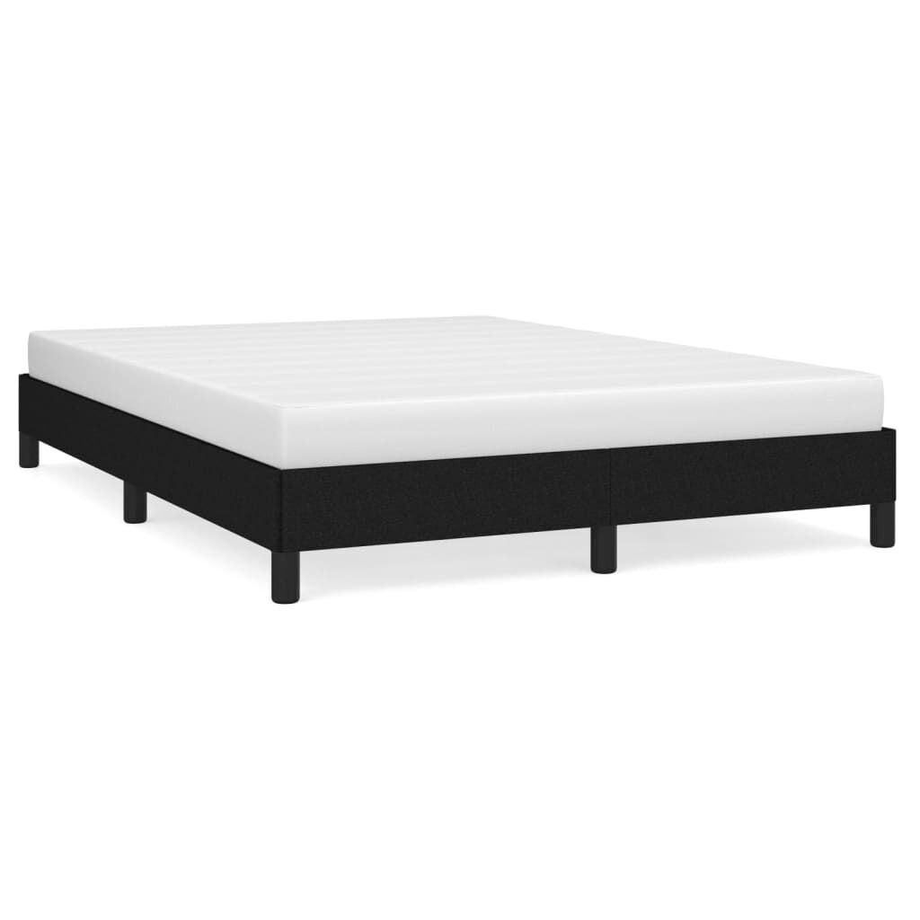 Bed Frame without Mattress Black 137x187 cm Double Fabric Bed Frame without Mattress Black 137x187 cm Double Fabric