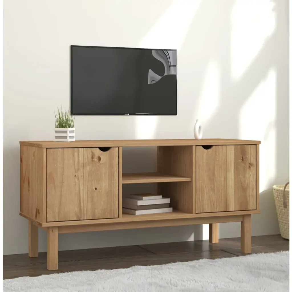 TV Cabinet OTTA 113.5x43x57 cm Solid Wood Pine TV Cabinet OTTA 113.5x43x57 cm Solid Wood Pine
