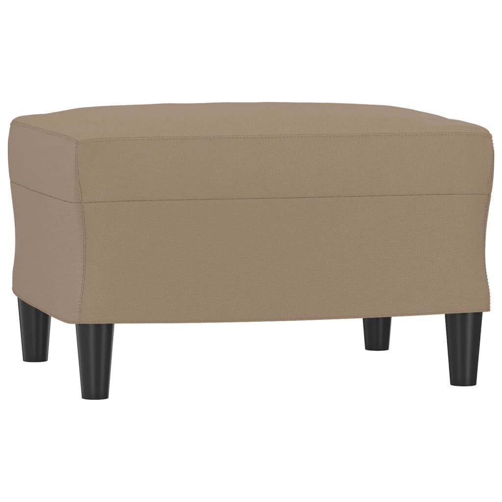 Footstool Cappuccino 60x50x41 cm Faux Leather Footstool Cappuccino 60x50x41 cm Faux Leather